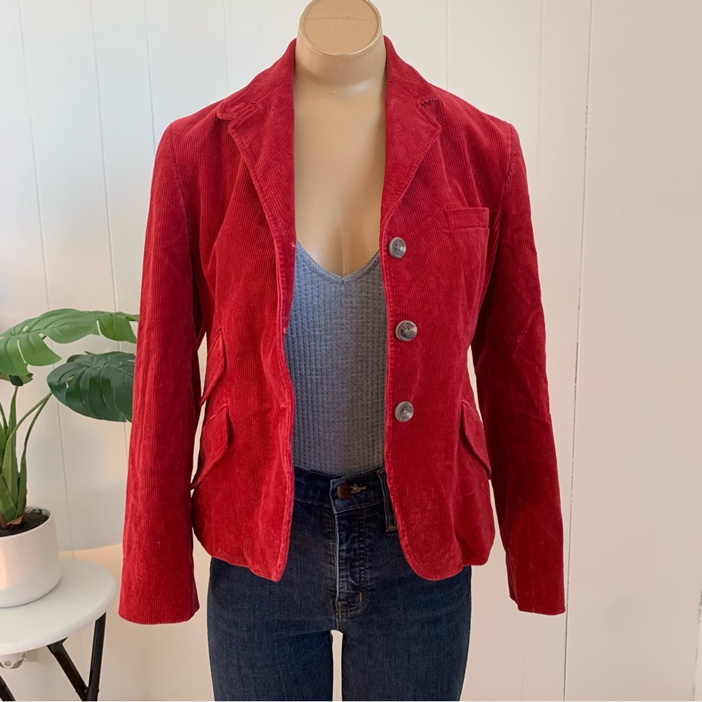 Vintage Ralph Lauren Equestrian Red Corduroy Jacket